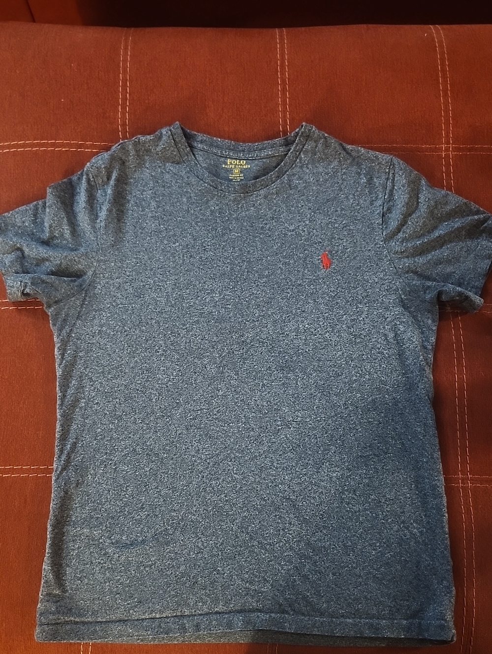 Polo by Ralph Lauren Heather Gray Short Sleeve Crew Tee with Red Pony
